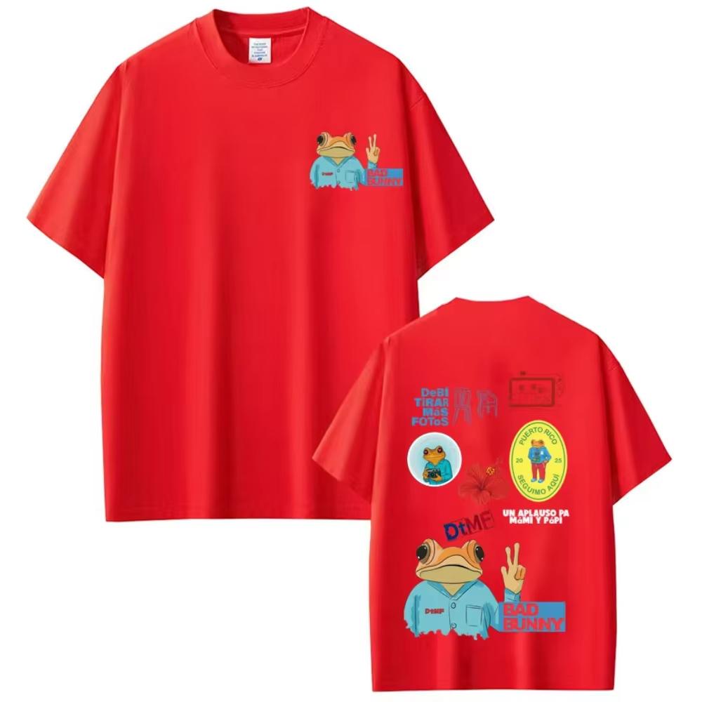 2026 Vintage Album T-Shirt with Bad Bunny DTMF Debi Tirar Mas Fotos Print, Unisex Fashion Loose Cotton Harajuku Tee As Fans Gift T-Shirt