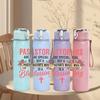 1PC Pastors Special Blessing Floral 750ml Color Plastic Sports Water Bottle Leakproof Flip Straw Lid Suitable for Sports Office Home Use