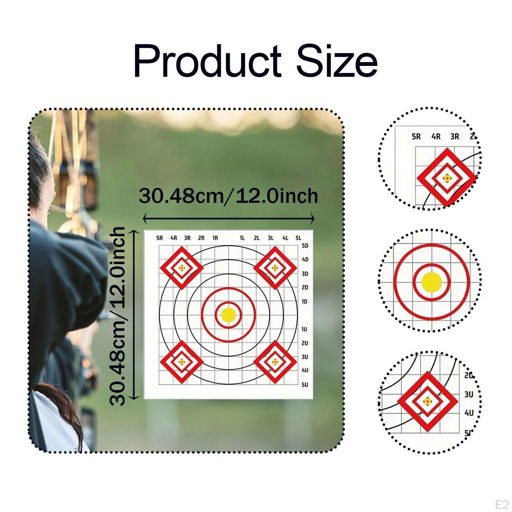 10Pcs Paper Targets Portable Practice for Outdoor Activities Men Women Sport
