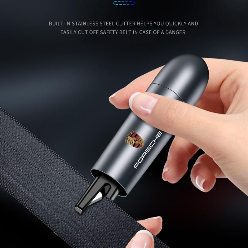 1 шт. Автомобильный аварийный молоток безопасности для спасения жизни, инструмент для эвакуации из автомобиля для Porsche Cayenne Panamera Macan Boxster 911 928 944 918 917