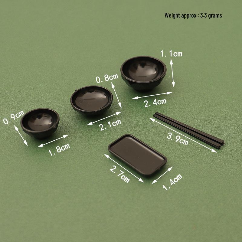 Кукольный домик Миниатюрная 3D Кухонная сцена с едой, посудой и плитой