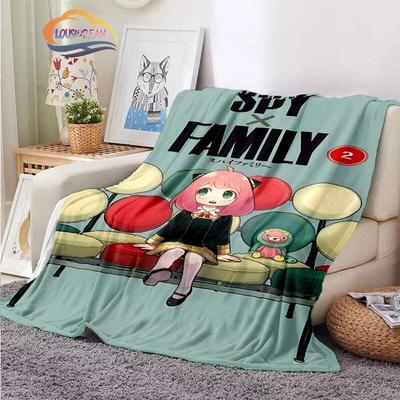 Японская анимация SPY×FAMILY фланелевое плюшевое одеяло Anya Forger Girl Одеяло Кондиционер для сна Путешествие на природе