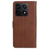 For Xiaomi 14T Case Solid Color Leather Mobile Cover Wallet Stand with Strap