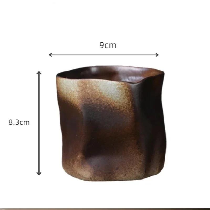 Креативная чашка для кофе, чашка в стиле ретро, неправильной формы, японская кружка из грубой керамики, многофункциональный керамический чайный набор, кружка, подарки папе