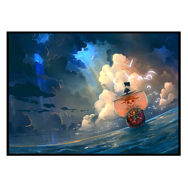 Японское аниме, сплошной постер, настенная живопись, «разыскивается Луффи», холст с изображением битвы, картины для дома, гостиной, спальни, декор