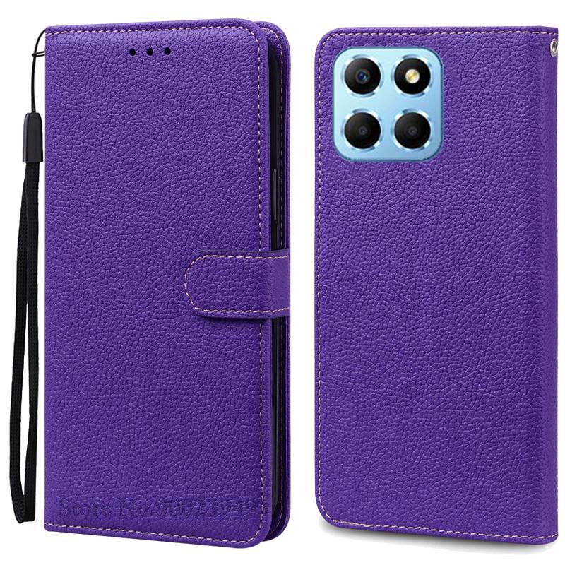 For Honor X6 Case Huawei Honor X6 2022 Cover Silicone Wallet Flip Leather Case For Honor X6 VNE-LX1 VNE-LX2 Phone Case Fundas