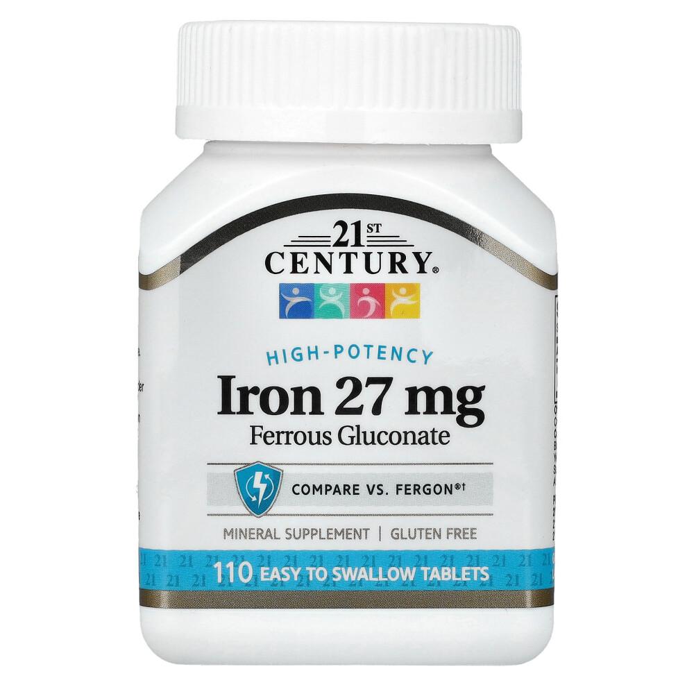 21st Century Sentry Iron 27mg Easy-to-Swallow Tablets, 110 Count