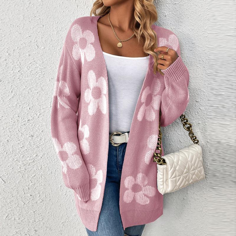 Весенние женские свитера-кардиганы, однотонные, модные, повседневные, винтажные, элегантные, свободные, с v-образным вырезом, с длинным рукавом, универсальные осенне-зимние пальто