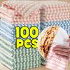 10-100 шт. Супервпитывающие кухонные тряпки из кораллового флиса, Толстые тряпки для мытья посуды, Тряпки для кухни, Полотенце для протирки стекол и окон