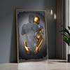 Картина на холсте, современная металлическая фигурка, статуя, романтические абстрактные постеры и принты, настенные панно для гостиной, домашний декор