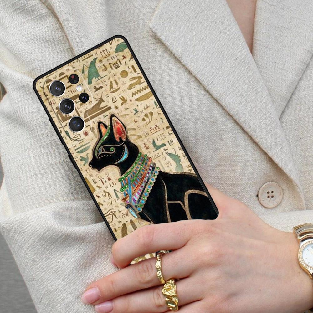 Egypt Nefertiti Anubis SOFT Cell Phone Case for Samsung Galaxy S26 Ultra S25 S24 S23 S22 S21 S20 Note10 Cover