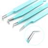 Lash Tweezers, Stainless Steel Fiber Tip Tweezers Set, Eyelash Extension Tweezers With  Charm, Custom Logo EyeLashes Tweezers