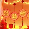Красные подвесные фонари Акриловый новогодний фонарь Новые фонари с иероглифом Фу Китайский Новый год