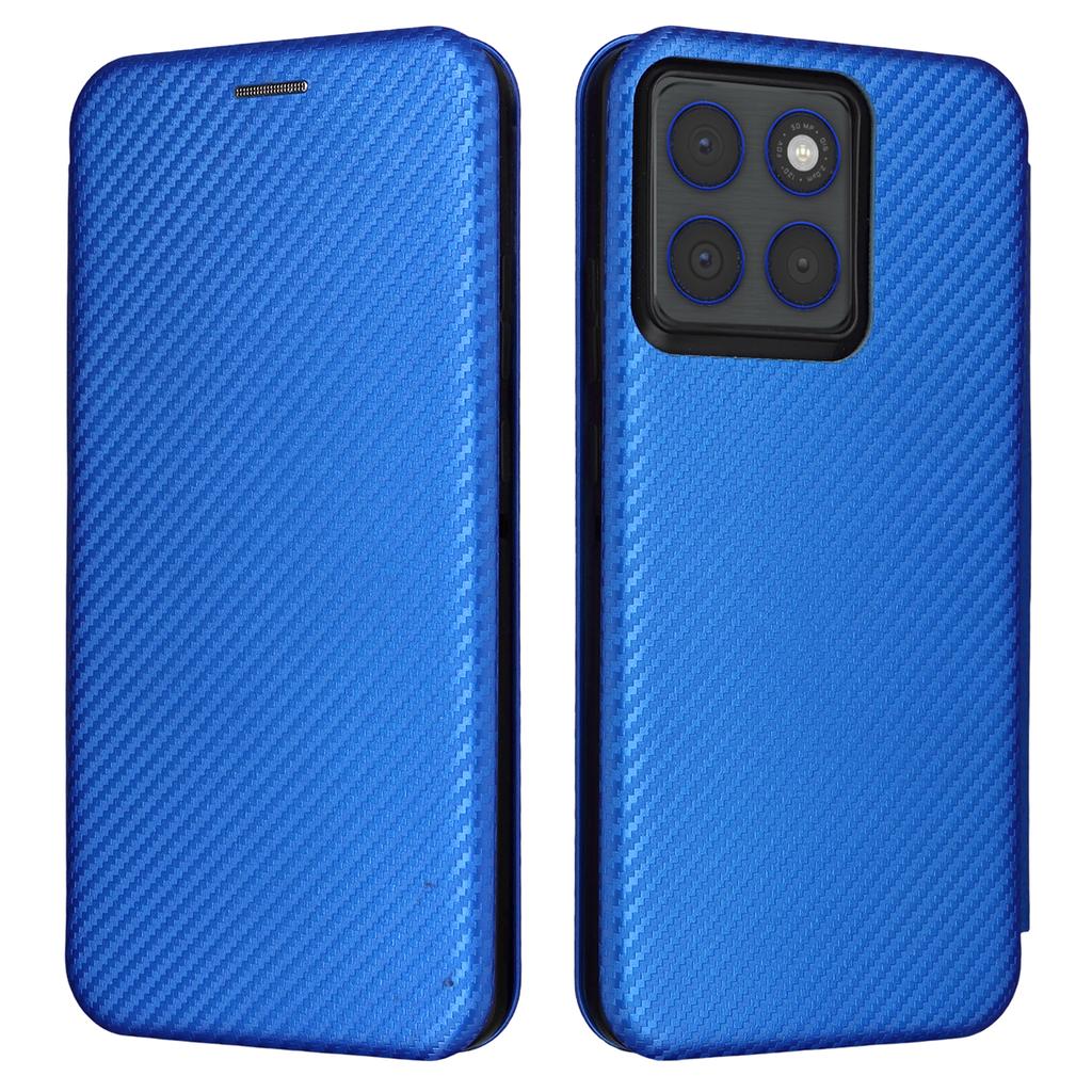 Чехол для Motorola Edge 70 5G с текстурой углеродного волокна, ударопрочный чехол из ПУ-кожи