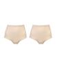 BE2 L Cotton Loose Soft To the Deep EC5832 Wing/Wacoal Women's Panties, 2-Piece Set, 100% (Body), Fit, Touch, [Luxury 100% Cotton], Inseam,