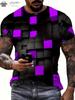 Men's 3d Printed Abstract Hip-Hop Trend Visual Illusion Short Sleeved T-Shirt Fashion Top Gradient Harajuku Street Clothing Tees