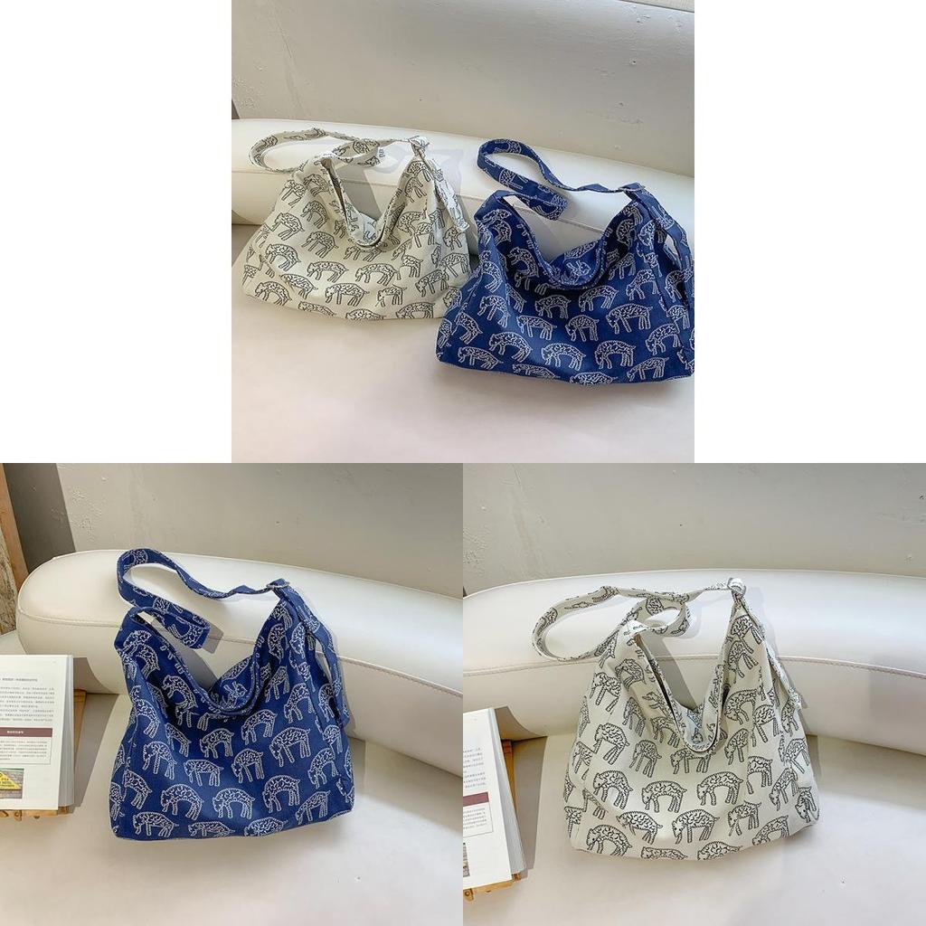 Ethnic Style Tote Bag With Stitching Details For Daily Use