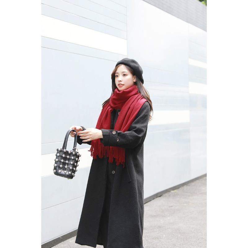 Autumn and Winter Scarf Shawl High End Versatile Solid Color Scarf for Women Autumn and Winter Warm New Imitation Cashmere Scarf
