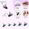 320-Cluster False Eyelashes Set: Includes Glue, Remover, Tweezers, and Individual Lashes (50P, 60P, 80P, 100P Options)