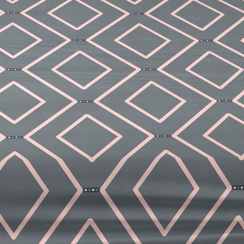 1 Simple Modern Geometry Printed Matte Fitted Sheet, Bedroom Printed Bed Cover, Bedding (Excluding Pillowcases)