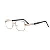 Classic Reading Glasses Women Men Metal Large Frame Crystal Eyeglasses Square Presbyopia High Definition Reader Eyewear