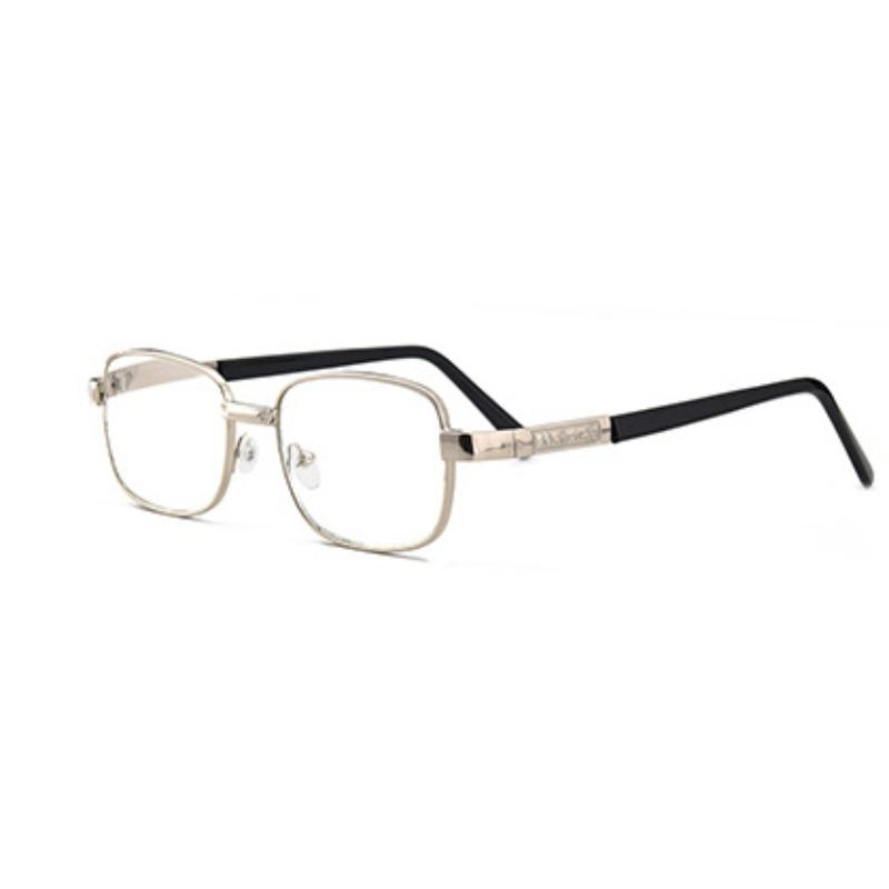 Classic Reading Glasses Women Men Metal Large Frame Crystal Eyeglasses Square Presbyopia High Definition Reader Eyewear