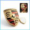 1 шт. Металлическая текстура Значок-щит Porsche Водонепроницаемая, устойчивая к выцветанию Декоративная наклейка Подходит для всех Porsche Седан, Внедорожник, Спортивный автомобиль Модификация интерьера