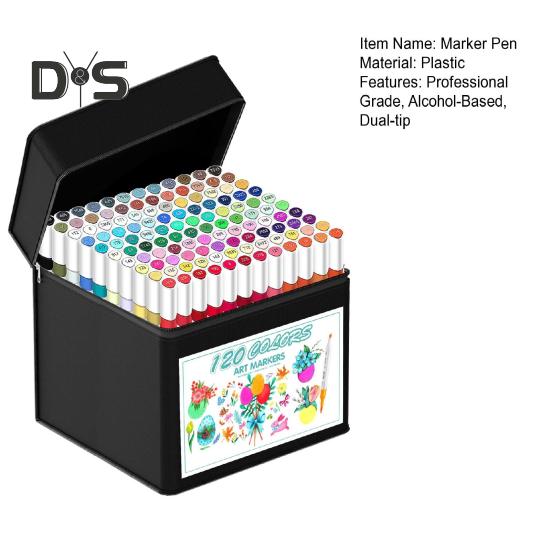 120 шт. спиртовых художественных маркеров, кистей и наконечников-долот, маркеры профессионального класса на спиртовой основе для детей, художников, рисунков, живописи