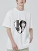 Black T-Shirt Guitar Pick Design Music Inspired Casual Wear for Men and Women Streetwear Fashion Statement Top
