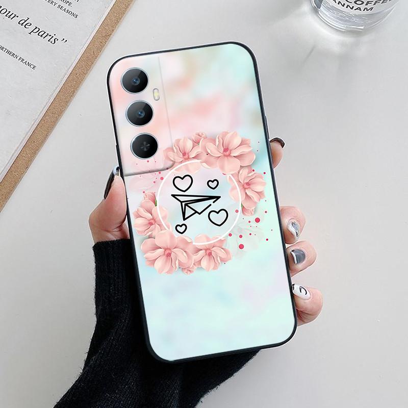 Для Realme C65 Чехол C 65 Милый Мультяшный Цветок Расписной Мягкий Силиконовый Чехол для Телефона Для Realme C65 4G Funda Coque RealmeC65