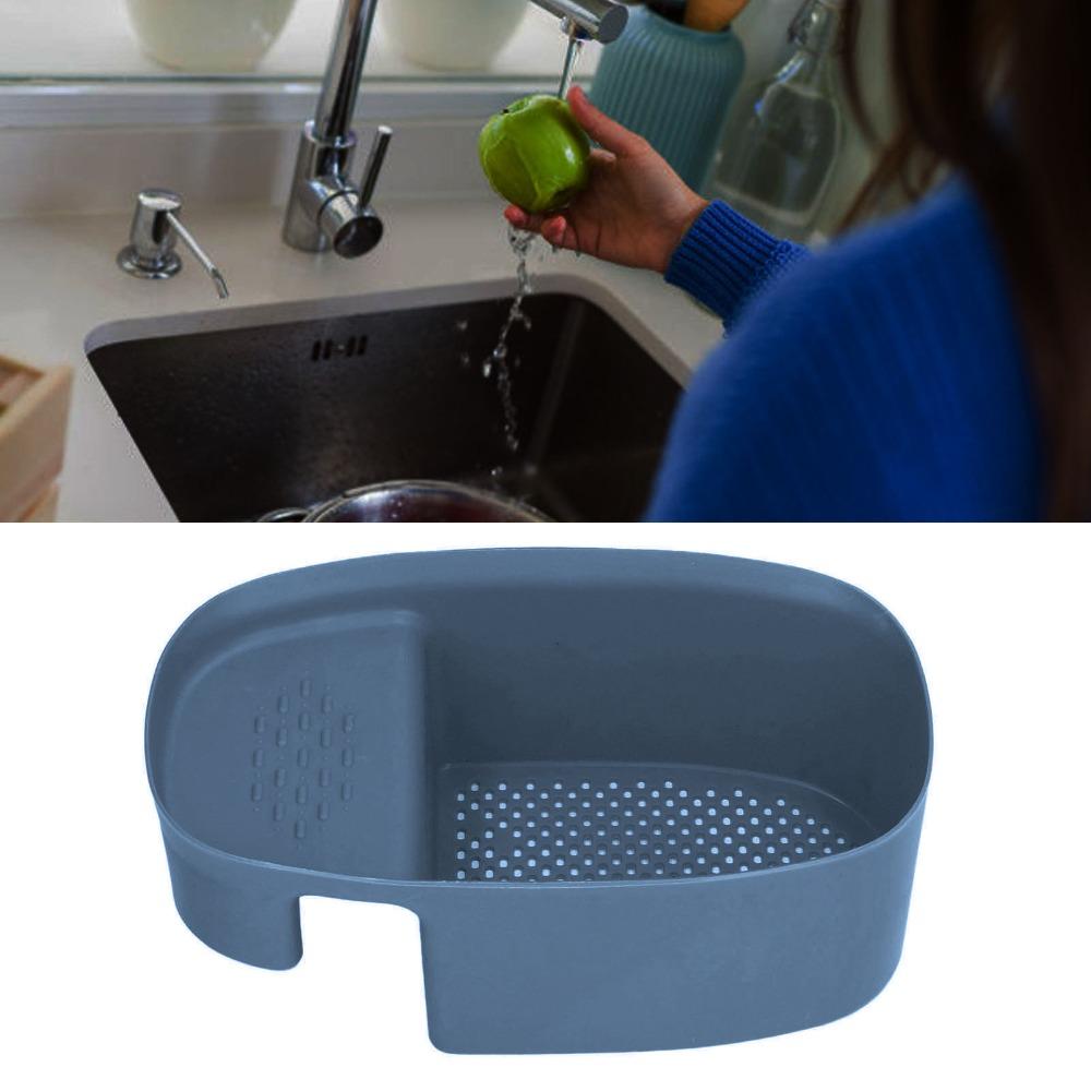 Plastic Kitchen Strainer Basket Hanging Hook Drain Shelf Basket Vegetable Washing