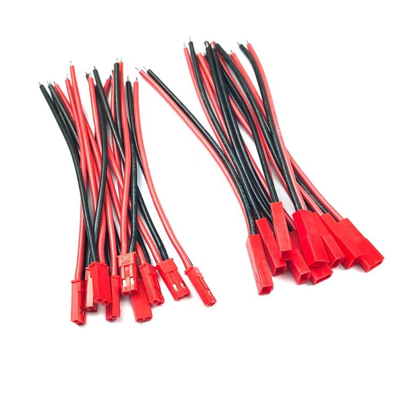 5 пар Jst Syp 2-контактный разъем Папа Мама Штекер 20AWG 10 см Силиконовый кабель Для светодиодной ленты Аккумулятора RC