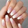French Crystal False Nails Long Ballerina Nail Tips Fashion Press On Nails  Women Girls
