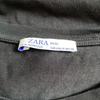 Б/у платье Zara, с коротким рукавом, с вставками, принт-шарф, смешанный материал, черное, M