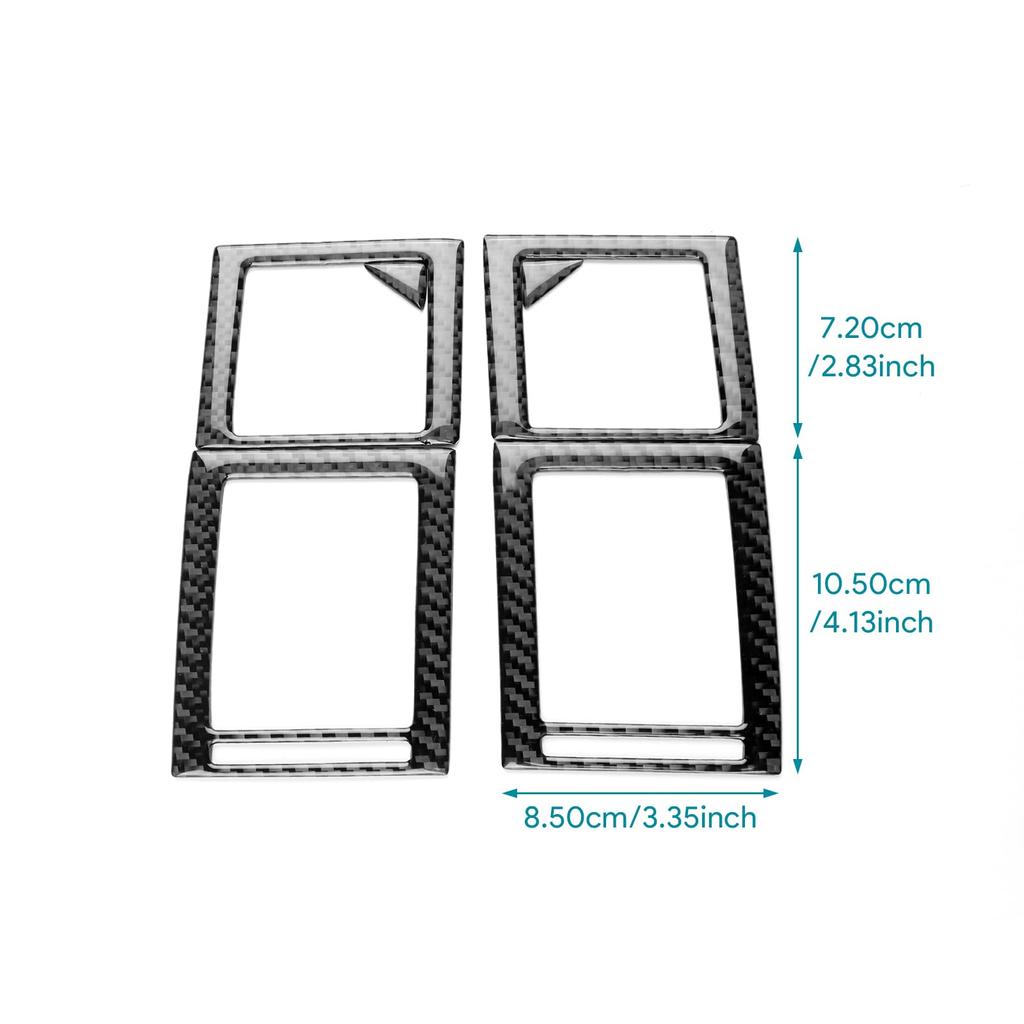 AIRSPEED Carbon Fiber Interior Customization Accessories for Chrysler 300C Generation Includes Dashboard Air Conditioning Vent Stickers and Side Vent