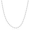 MAYA&CANA Women's Necklace, 2mm Wide, Silver/Gold Flower Chain, Surgical Stainless Steel, 40-80cm (Silver, 45cm)