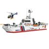 1213Pcs Military Police Coast Guard Block  DIY Patrol Boat  Model Building Brick Toys for Boy Kids Gift