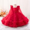 Baby Dress 0-5 Years Old Birthday Party Wedding Sleeveless Butterfly Mesh Fluffy Cute Girl Princess Dress