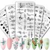 Letters Nail Stamping Plates Flower Pattern Nail Art Stamp Stencil Nail Art Tools Painting Nail