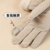 Gloves cycling to keep warm in winter female skiing fleece thickened cold protection student cute outdoor