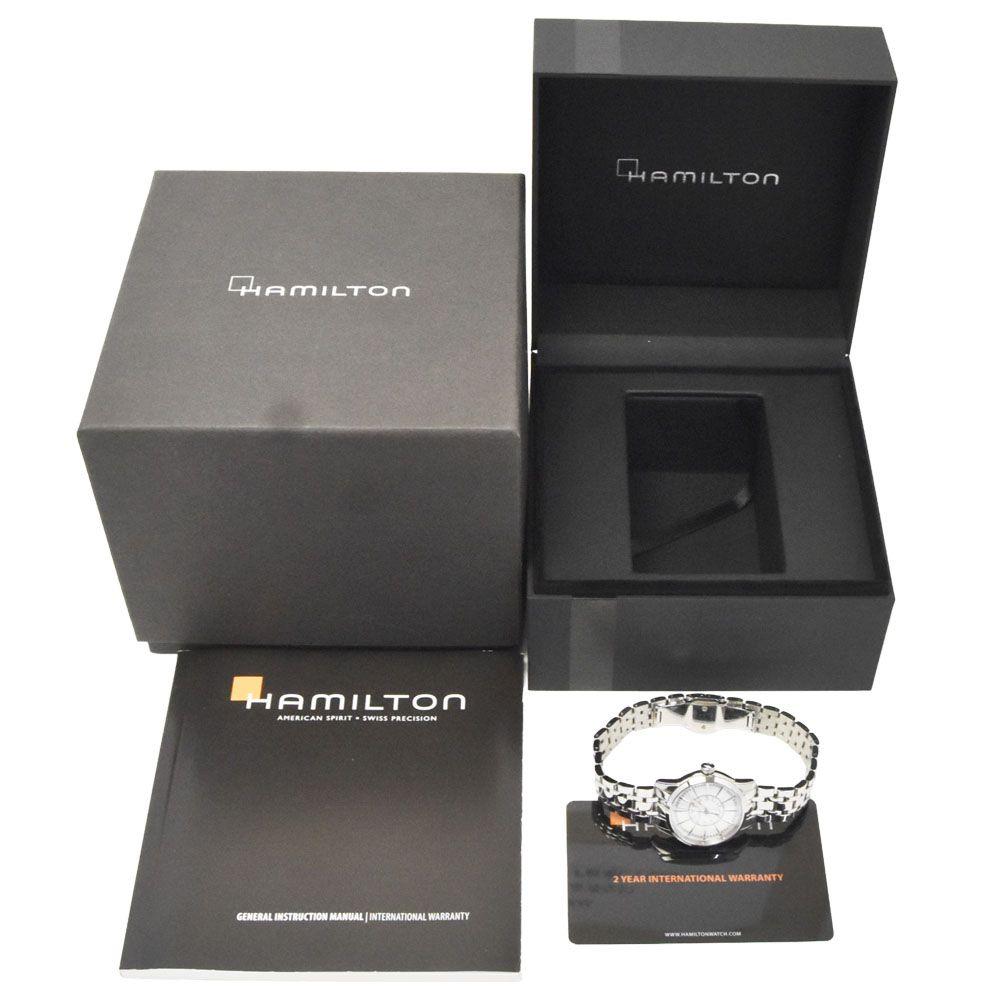 Used Price Reduction Hamilton HAMILTON H406560 Railroad Lady 12P Diamond Quartz Ladies Good Condition Box/Warranty Included Watch I#147870