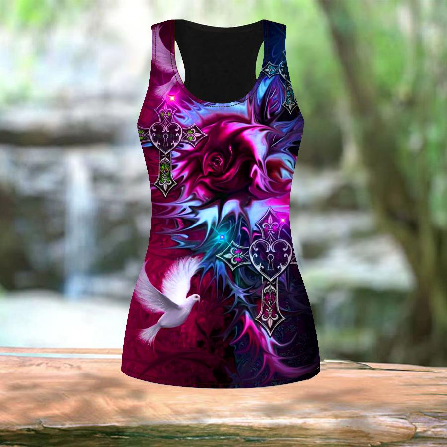 Женские летние спортивные рубашки с 3D принтом Rose Dove для занятий йогой и тренажерным залом, жилеты больших размеров