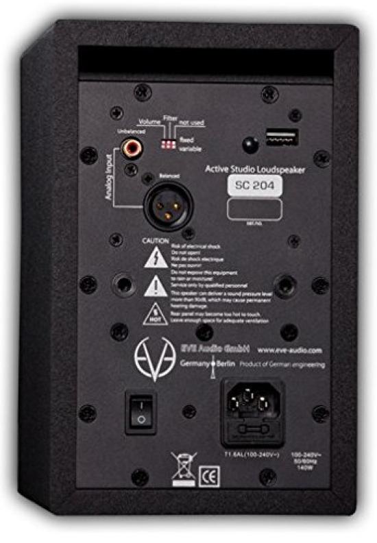 eve audio Активный студийный монитор SC204 Черный 1 шт.