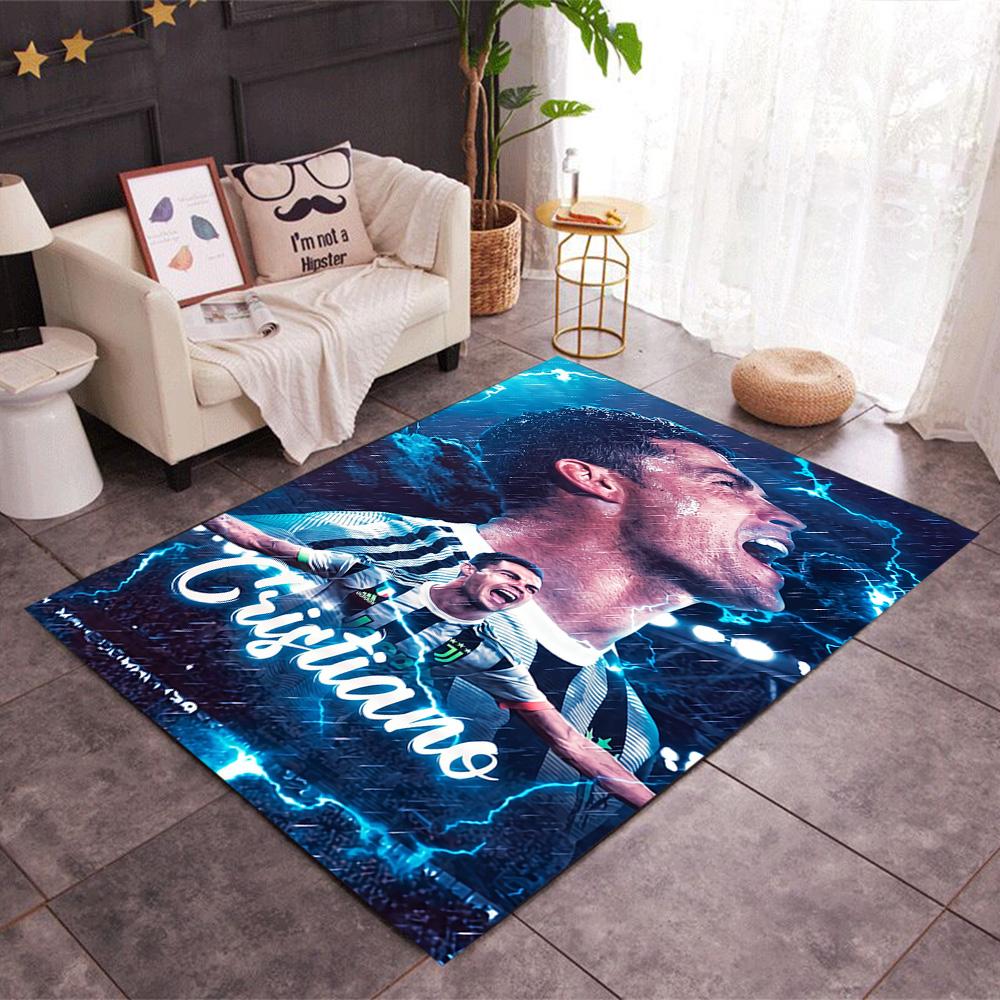 Ronaldo's Electric Celebration Floor Mat Suitable for Playrooms Hallway Balcony Outdoor Anti-slip Rug Decorate Offices Perfect Gift for Women/Men