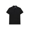 Solid Color Casual Lightweight Knitted Polo Shirt Men Tops Black F11M222102FBK