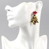 New Glitter Acrylic Christmas Tree Drop Earrings for Women Trendy Colorful Star Plant Statement Earring Xmas Party Jewelry Gifts