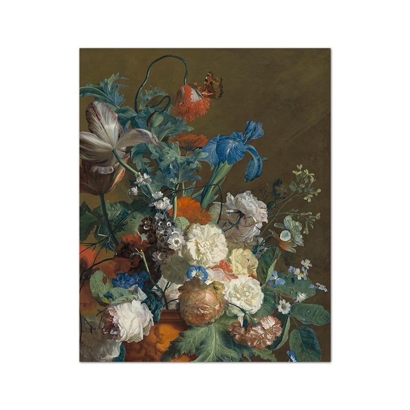 Moody Cloud Landscape Oil Painting Art Prints Rustic Forest Canvas Poster Antique Flower Print Vintage Country Wall Art Decor