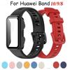 Silicone Wrist Strap and PC Hard Case For Huawei Band 8 9 10 Bracelet Wristband Belt for Huawei Band10 Accessories