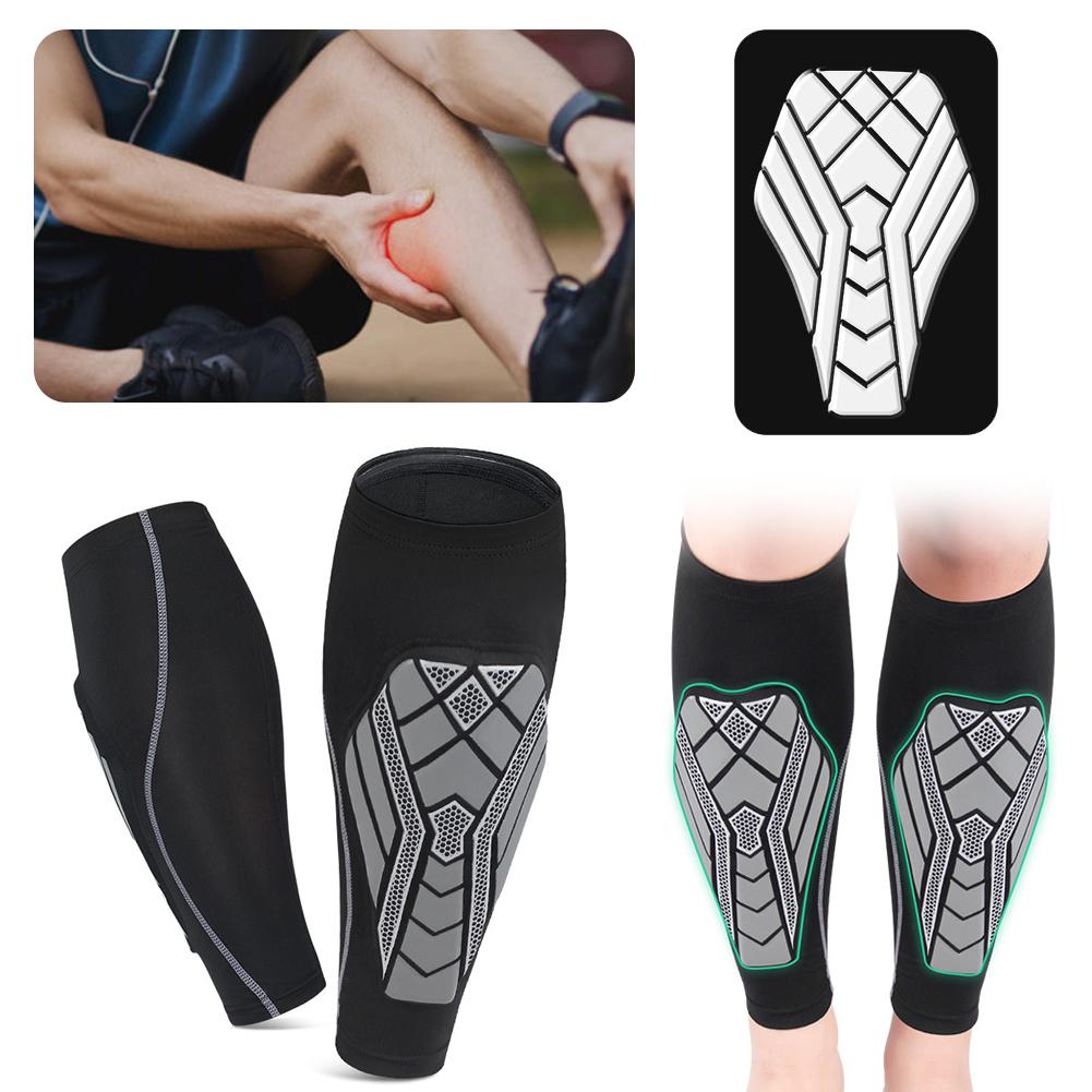 Leg Sleeve Football Socks Shin Pad Breathable Soccer Shin Guard Socks EVA Cushion Protection Guard for Beginner Or Elite Athlete