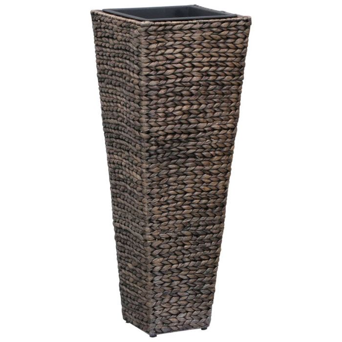 Planters - vidaXL - 3 Pcs - Water Hyacinth - Dark Brown - Indoor